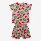 Pyjamas T-shirt and boxers pink with watermelons