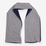 Scarf reversible grey navy with white stars