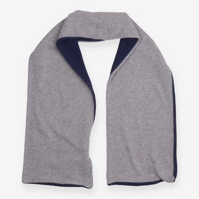 Scarf reversible grey navy with white stars