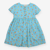 Dress Short Sleeve Blue Oranges and Lemons