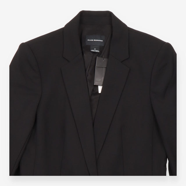 Club Monaco Black Tailored Single Breasted Blazer 