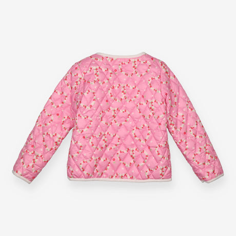 Pink Floral Quilted Coat