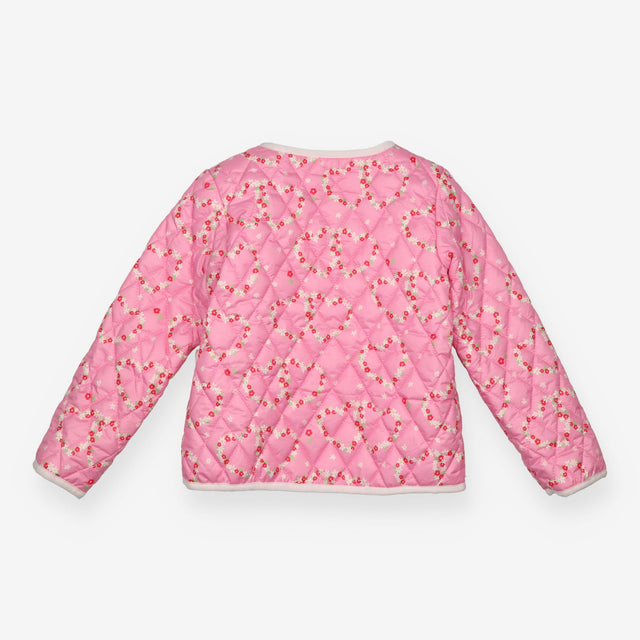 Pink Floral Quilted Coat