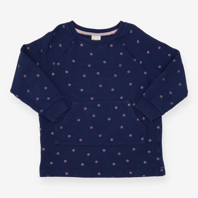 Sweater Navy Pink Polka Dot