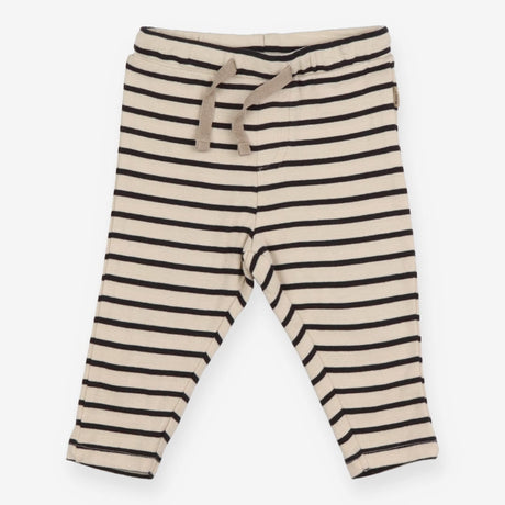 Beige and black striped leggings