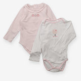 Bodysuit pink owl and hot air balloon 2pk