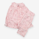 Pyjamas traditional style pink unicorns scene