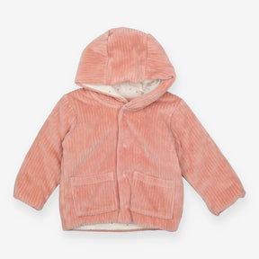 Jacket pink rib velour spot lining