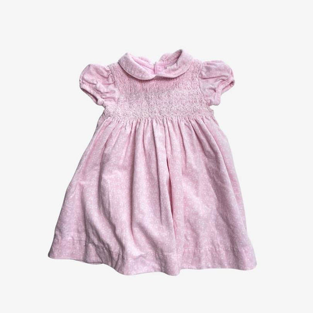 Pink Cord Smocking Dress
