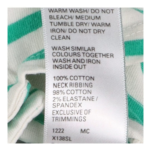 Romper Jersey Green Striped Pocket