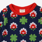Dress long sleeve navy flowers