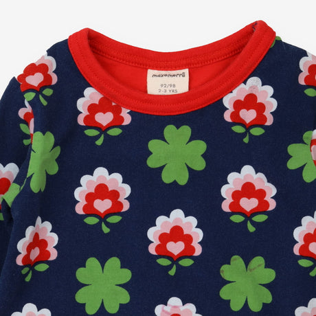 Dress long sleeve navy flowers