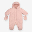 Pramsuit Pink Scallop Pattern with Fleece Lining