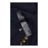 Dark Navy Blue Waffle Textured Cotton Blend Single