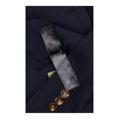 Dark Navy Blue Waffle Textured Cotton Blend Single