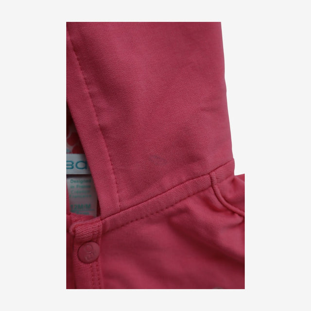 Obabi - Sweater Pink with Poppers and Hood