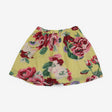 Skirt Woven Yellow With Red and Pink Flowers