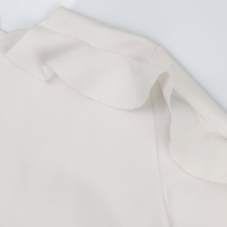 MSGM Off White Ruffle Sleeve Blouse