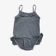 Navy and White Frill Swimsuit