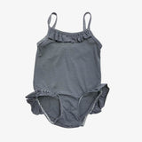 Navy and White Frill Swimsuit