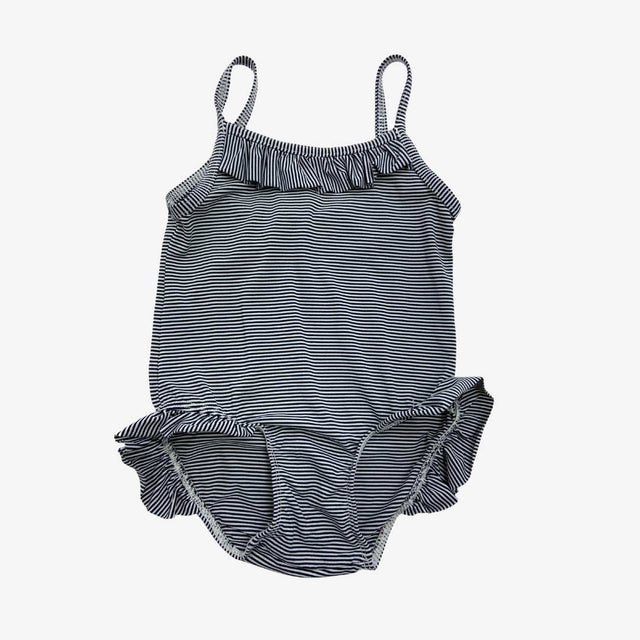 Navy and White Frill Swimsuit