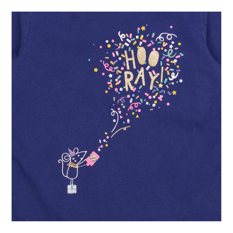 T-Shirt Long Sleeve Navy Mouse Hooray!
