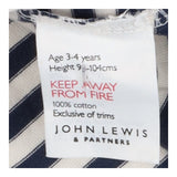 Dress LS jersey navy white stripe sheep