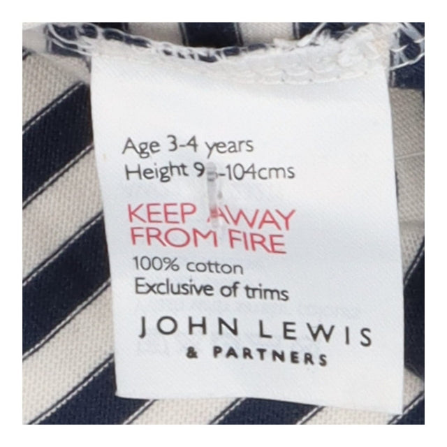 Dress LS jersey navy white stripe sheep