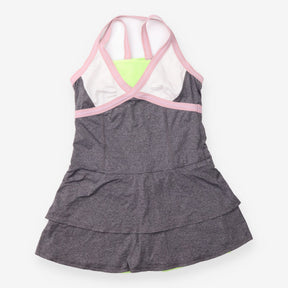 Dress Tennis Athletic Tiered Cross Back Grey Pink