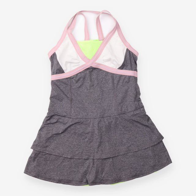 Dress Tennis Athletic Tiered Cross Back Grey Pink