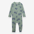 Sleepsuit Waffle Green Bicycle Appliques