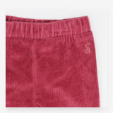 Leggings velour pink ribbed knee patches