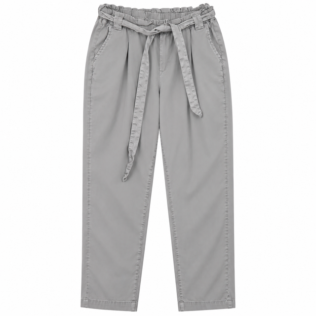 Grey Tencel Blend Maternity Trousers Elasticated W