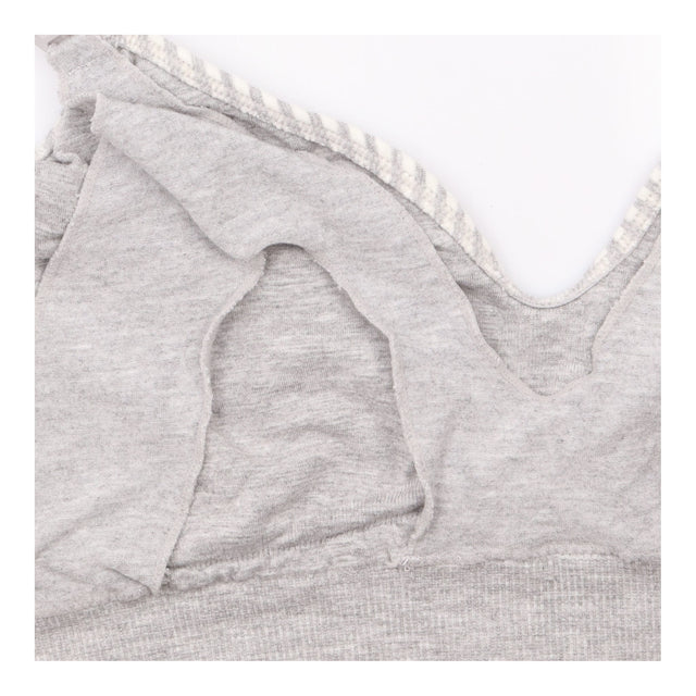 Bra Grey White Stripe Cotton Blend Seamless Matern