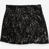 Black Sequin Mini Skirt