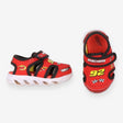 Sandals red velcro flashing sole Skechers