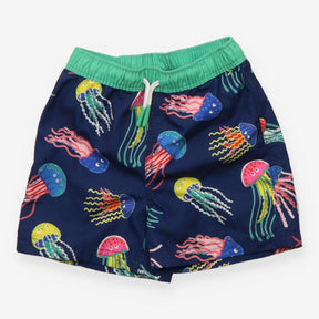 Swimming Short Navy and Green Multicolour Jellyfis