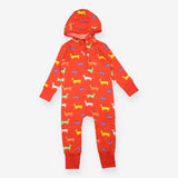 Hooded Playsuit Sausage Dog