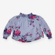 Blue Striped Floral Long Sleeve 