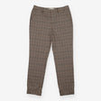 Checked Trousers grey Camel Tapered Slim Leg