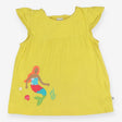 Frill Sleeve Top yellow mermaid