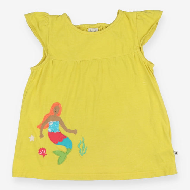 Frill Sleeve Top yellow mermaid