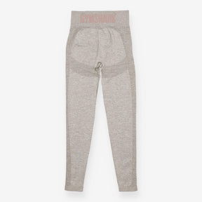 Grey Beige Marl Seamless High Waisted Leggings
