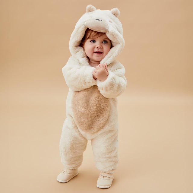 Polar Bear Faux Fur Pramsuit