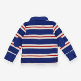 Rugby shirt blue/white/red striped with boat