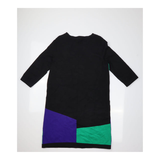 Colour Block Black Green Blue Long Sleeve Knit Dre