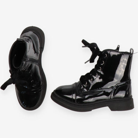 Boots patent black