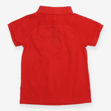 Polo T-Shirt Red with Shoulder Detail