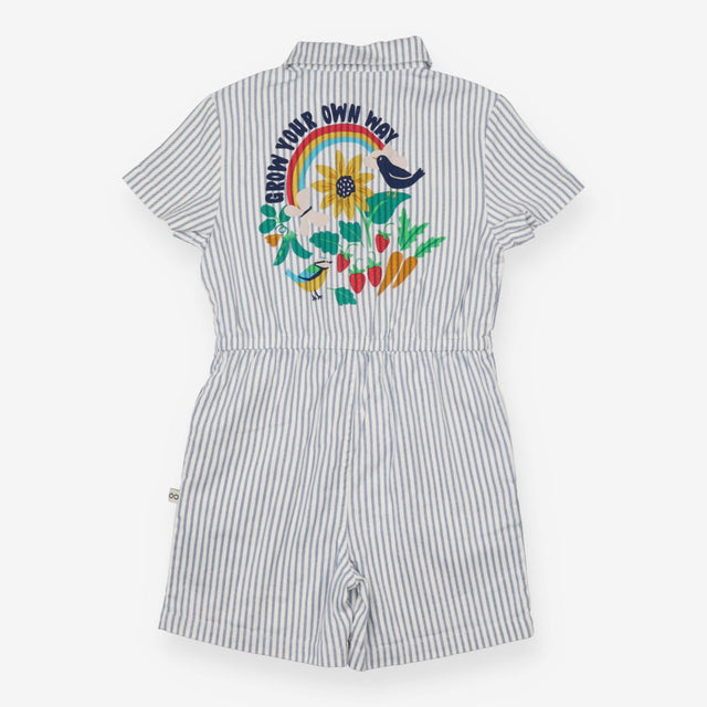 Playsuit Blue Stripe - Grown your Own Way 