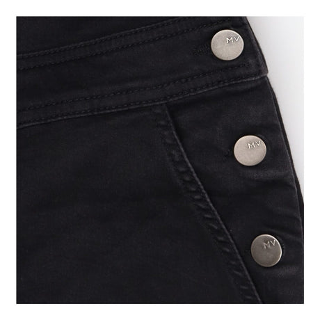 Full‑Length Denim Dungarees – Black/Grey Wash